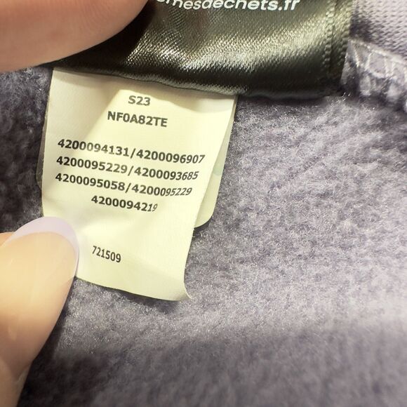 The North Face Girls Fleece Mashup Jacket Lunar Slate XL 14/16 Purple NF0A82TE - Picture 9 of 10